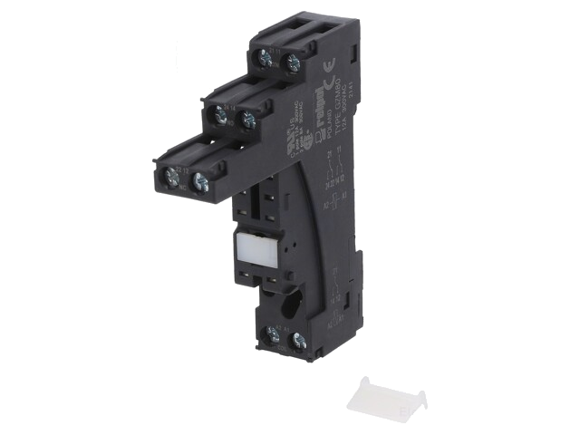 Socket; PIN: 8; 12A; 300VAC; op paneel,op DIN-rail; schroefklemmen Socket; PIN: 8; 12A; 300VAC; op paneel,op DIN-rail; schroefklemmen